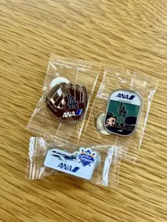 ドジャースxANA コラボピンバッジ　3種類コンプリートセット