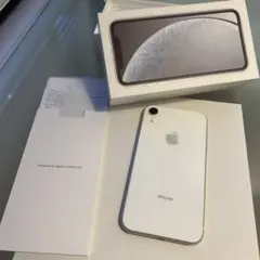 iPhone XR 64GB ホワイト　白　美品　SIM解除済み
