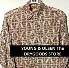 ヴィンテージ M 長袖 総柄 一点物 花柄 シャツ