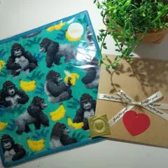 【FEILER フェイラー】 ウッホッホゴリラ柄 ハンカチ 新品 ギフト