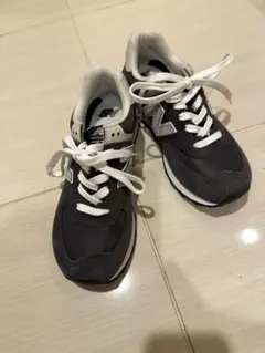 【新品】ニューバランスU574 24cmブラック（ダークグレーに近い）