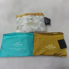【限定柄】ETIHAD AIRWAYS エコバッグ 3点セット エティハド航空