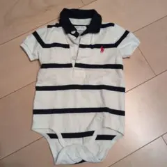 【美品】ラルフ・ローレン ストライプロンパース