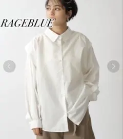 新品 RAGEBLUE レイジブルー 2way リボン シャツ ホワイトのサムネイル