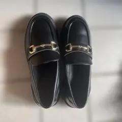 GU ボリュームソールビットローファー　黒