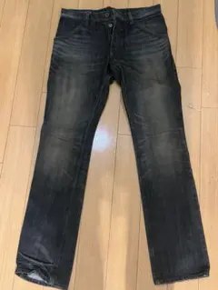 ATTACHMENTデニムパンツ ブラック 色落ち加工のサムネイル