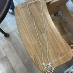 ビーズ装飾 ロングネックレス