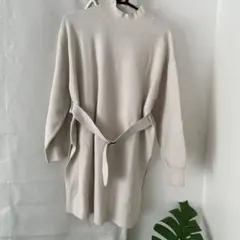 ハイネックニット ベルト付き