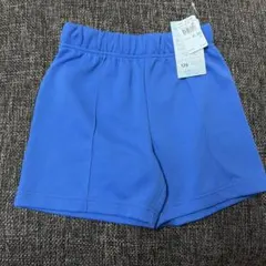 新品タグ付き★ハーフパンツ120 ブルー 男女兼用 シンプル 保育園 小学生