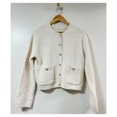 GU アイボリー　カーディガン　M