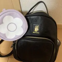 Daisy Duck 黒 リュック・バックパック ポーチ付き