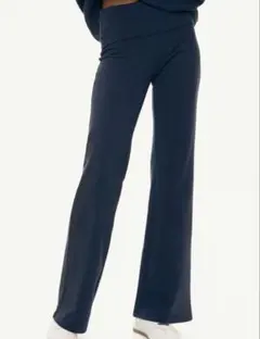 H&M フォールドオーバーコットンパンツ