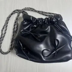 ショルダーバック　カバン　リボン