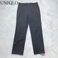 極暖ユニクロ ヒートテック メンズ スラックス グレーS-M定番　ストレッチ