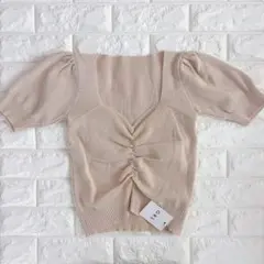 GRL オフショルダークロスリブトップス 신품 미사용