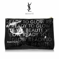 YSL サンローラン エナメル ブラック ポーチ ロゴ柄 新品 コスメポーチ