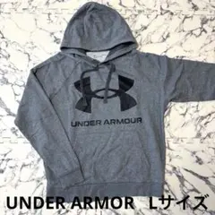 UNDER ARMOUR グレー パーカー フード付き L