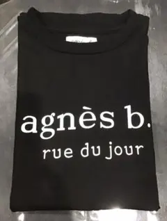 ★ アニエスベー アダムエロペ Tシャツ M ブラック 黒 Wネーム