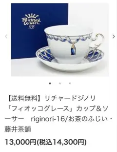 【超美品】Richard Ginori フィオッコグレース　C&S 2P