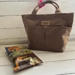 #カルディ　#コーヒーの日　バッグ　 #KALDI ブラウンキャンバストート