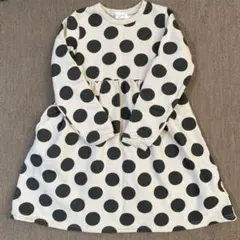 WILL MERY ドット柄 裏起毛ワンピース 130