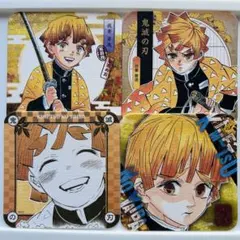 鬼滅の刃★ジャンプショップ限定★原作アートコースター★我妻善逸★4枚セット