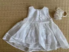 セレモニードレス　h&m ワンピース　サイズ80ヘアバンド　おまけヘアバンド付き