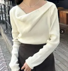 mystic オフショルリブニット