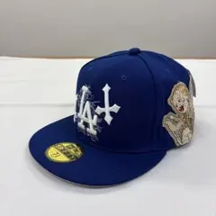 Newera　LAドジャース 7 5/8 (60.6cm)天使刺繍 海外限定　青