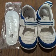 IFME 17センチ 上履き ホワイト/ブルー