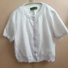 ZARA 半袖カーディガン ラベンダー Sサイズのサムネイル