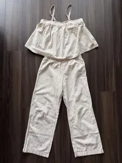 H&M ストライプ柄 キャミソール パンツ セットアップ 女の子服
