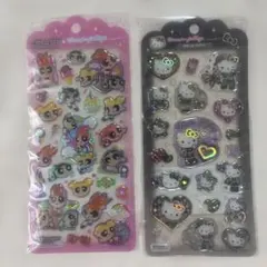 正規品★パワーパフガールズ＆ハローキティドロップジェリーシール 2点セット