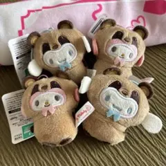 マイメロディ シナモロール　どうぶつ着ぐるみ　マスコット4体セット