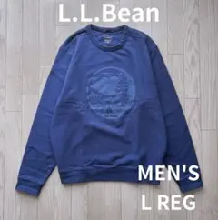 【大きいサイズ】L メンズ トレーナー スウェット トップス シンプル ネイビー