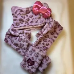 USJハローキティヒョウ柄ファンキャップ