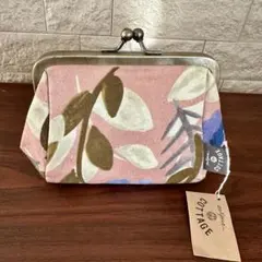未使用品　花柄 がま口ポーチ　コインケース
