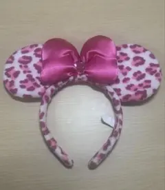 ディズニー カチューシャ ヒョウ柄 ピンク
