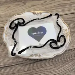 211♡ ホイップデコ トレカケースデコ B7 バレエコア y2k黒 リボン 横