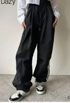 SHEIN DAZY ドローストリングウエスト 腰ポケット パンツ　S