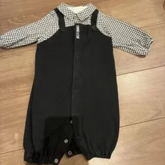 コムサイズム　重ね着風ロンパース　フォーマル　ブラック　50 60 70