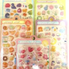 ボンボンドロップ風シール 5シートセット