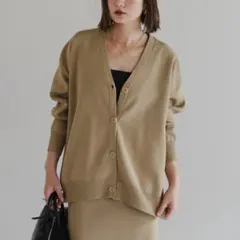 Bonjour sagan ダンボールニットカーディガン　BE