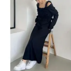 超美品dazzlin チュールギャザービスチェカットワンピース