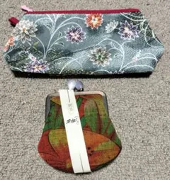 がま口コインケース&ポーチ　織元謹製　京友禅