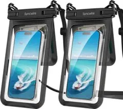 SYNCWIRE小物収納ポケット付き 2個セット ダブル　スマホ防水ケース