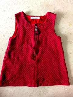 【値下げ】FAMILIAR 赤 ワンピース 100