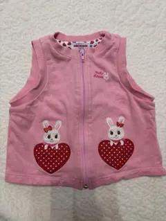 Miki House ミキハウス　ピンク ベビーベスト 80