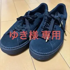 PUMA ブラック スエード スニーカー 厚底
