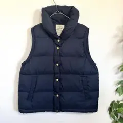 studio CLIP ダウンベスト　ゆったりアウター　ネイビー　シンプル　秋冬